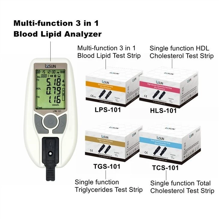 Lipid Test Meter Monitor HDL LDL Triglycerides Cholesterol Test Meter