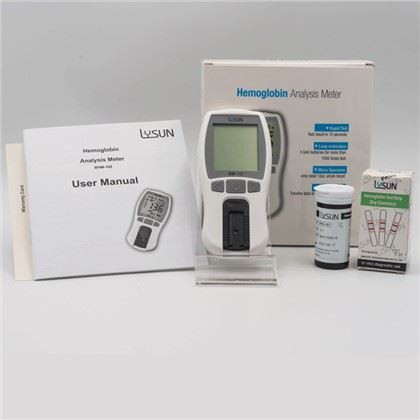 LYSUN Hemoglobina HB Metedor HCT Analitzador BHM-102 Amb tira de prova de 25 peces