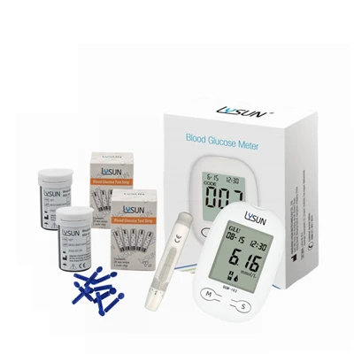 Atenció domiciliària Glucòmetre Monitor de sucre en sang Kit de prova de sucre en sang per a la diabetis