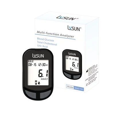 Glucosa en sang Lysun, àcid úric, colesterol total 3 en 1 metre GUC-101